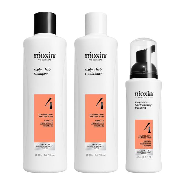 Nioxin System 4 dárková sada pro poškozené a barvené vlasy 3 ks