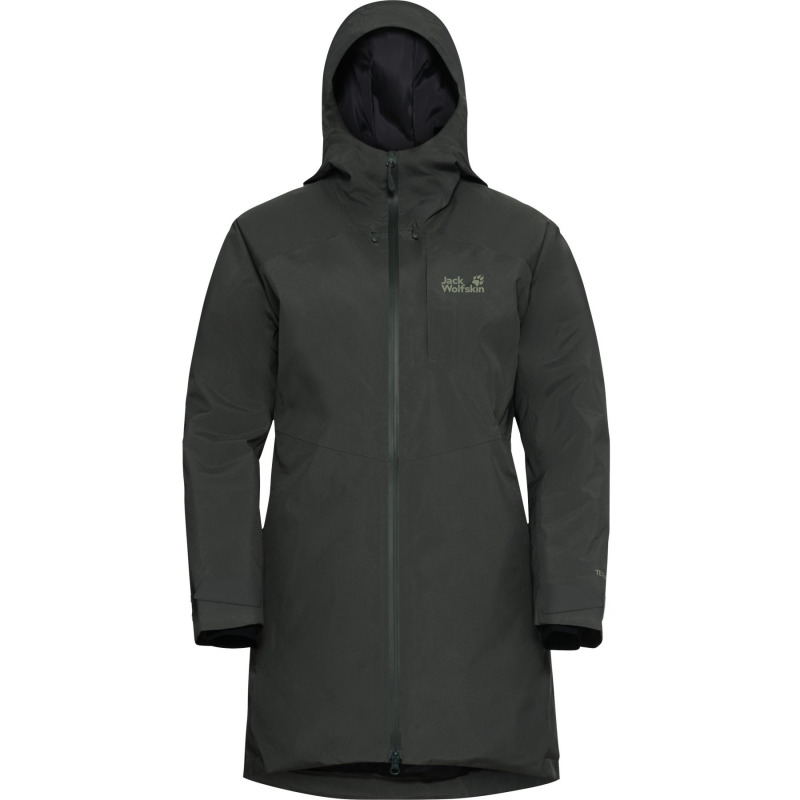 Jack Wolfskin Icecape 2L Down Ins, péřová bunda, dámská, tmavě zelená
