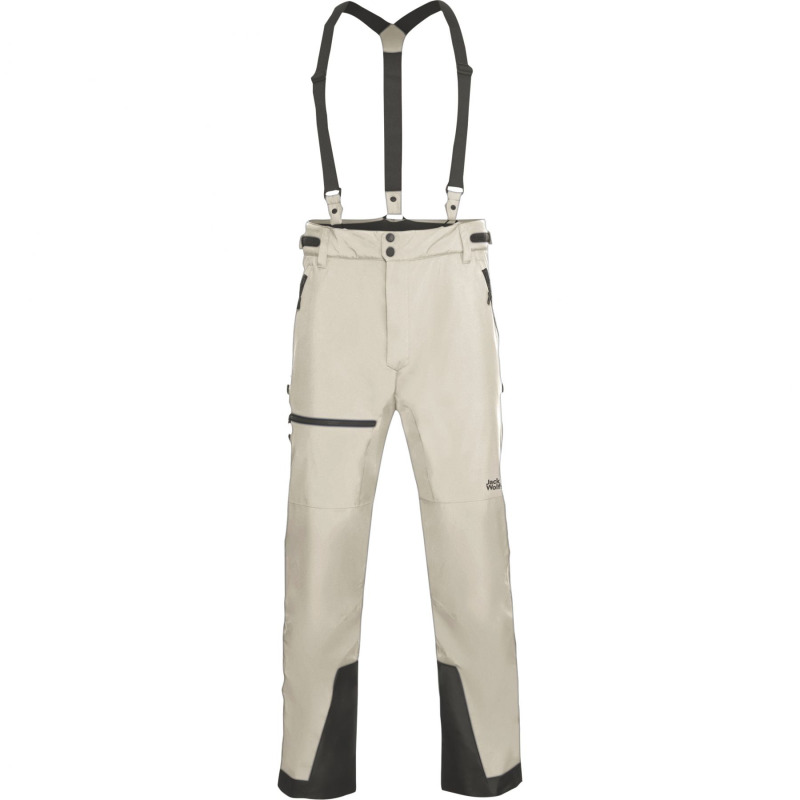 Jack Wolfskin Flowline Pro 2L Ins, lyžařské kalhoty, pánská, béžová