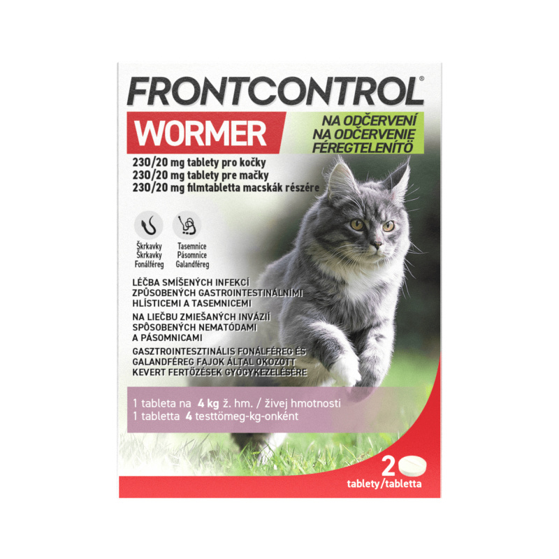 Frontcontrol Wormer 230/20mg pro kočky tbl.2