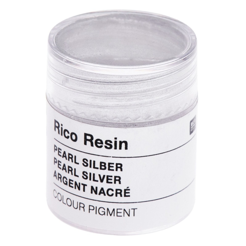 Rico Design Pigment do pryskyřice - perleťově stříbrná