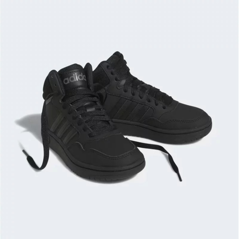 Unisex junior kotníčková obuv Hoops Mid 3.0 K Jr HR0228 Černá - Adidas černá 38 2/3