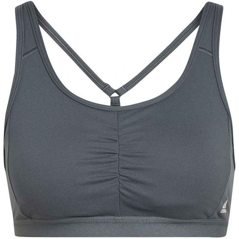 Dámská sportovní podprsenka adidas Coreessentials Medium-Support šedá HD7686 2XSC