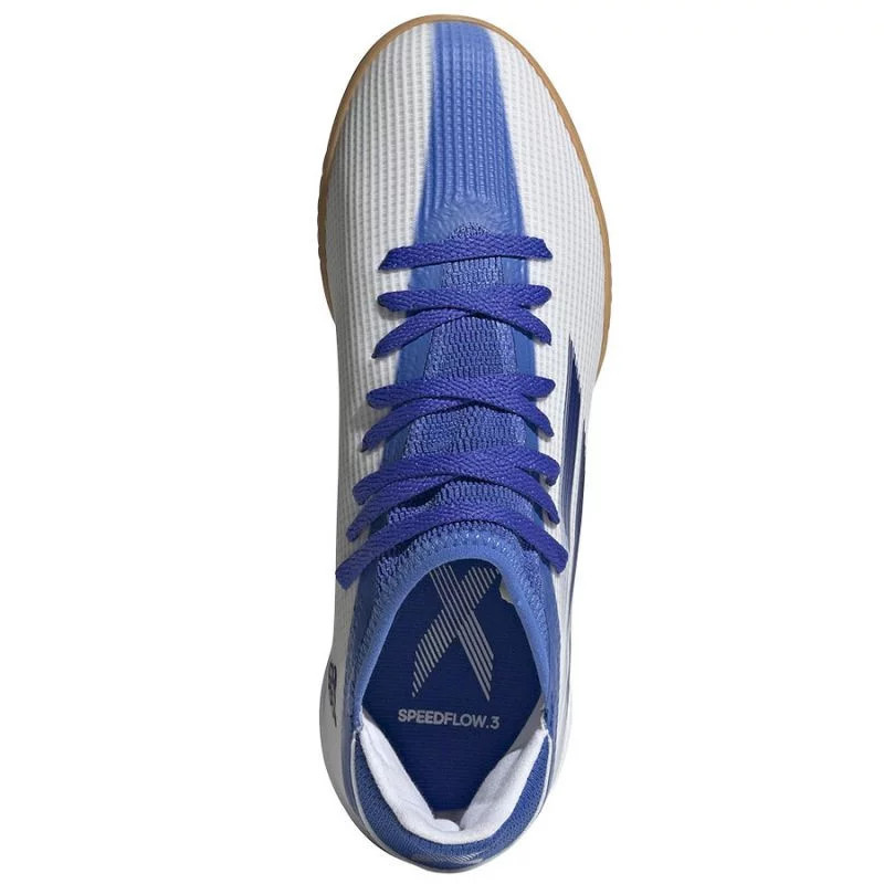 Pánské tenisky Kopačky X Speedflow.3 IN Jr GW7492 - Adidas bílá/modrá 38