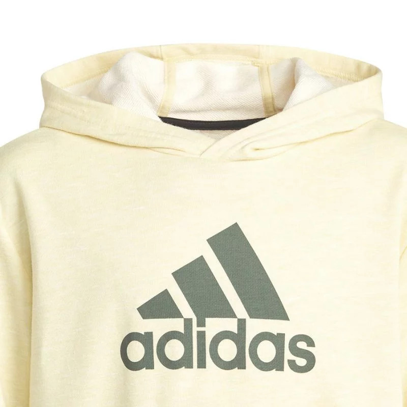 Dětská mikina Badge of Sport Hoodie Jr HN8469 žlutá - Adidas 152