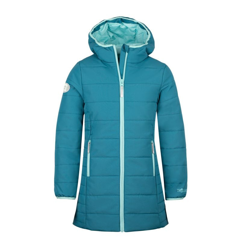 Dívčí zateplená bunda s kapucí Trollkids Girls Stavanger Coat winter blue (219-323) 176