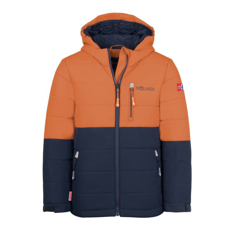 Dětská zimní nepromokavá oranžová lyžařská bunda Trollkids Hemsedal Snow Jacket XT (513-176) 92