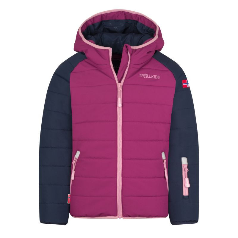 Trollkids Dětská sněhová bunda Hafjell PRO s kapucí Woodproof Pink (514-182) 92