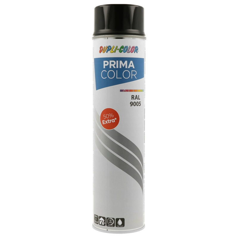 DUPLI-COLOR Uni lak ve spreji PRIMA COLOR RAL 9005 černá lesklá 600 ml