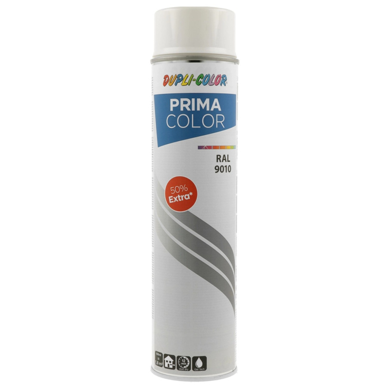 DUPLI-COLOR Uni lak ve spreji PRIMA COLOR RAL 9010 čistě bílá lesklá 600 ml