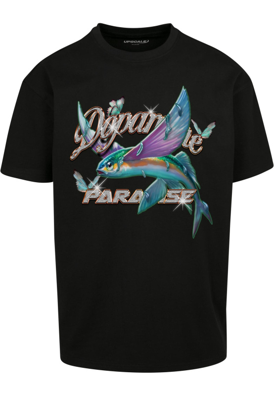 Tričko Dopamin Paradise Oversize černé