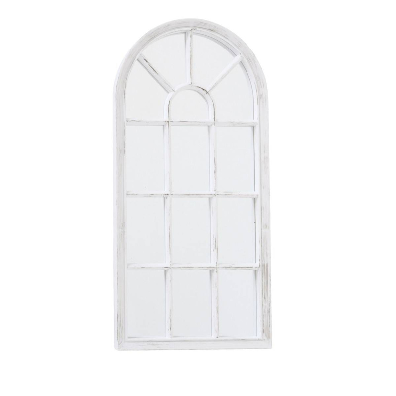 Boltze Home Dekorační nástěnné zrcadlo Nuria, 70 x 35 cm bílá