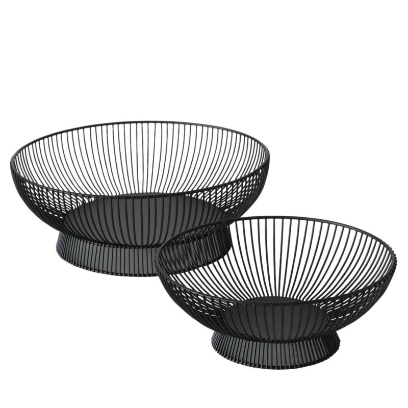 Boltze Home Kovové misky na ovoce, Balu, 2 kusy, černé černá
