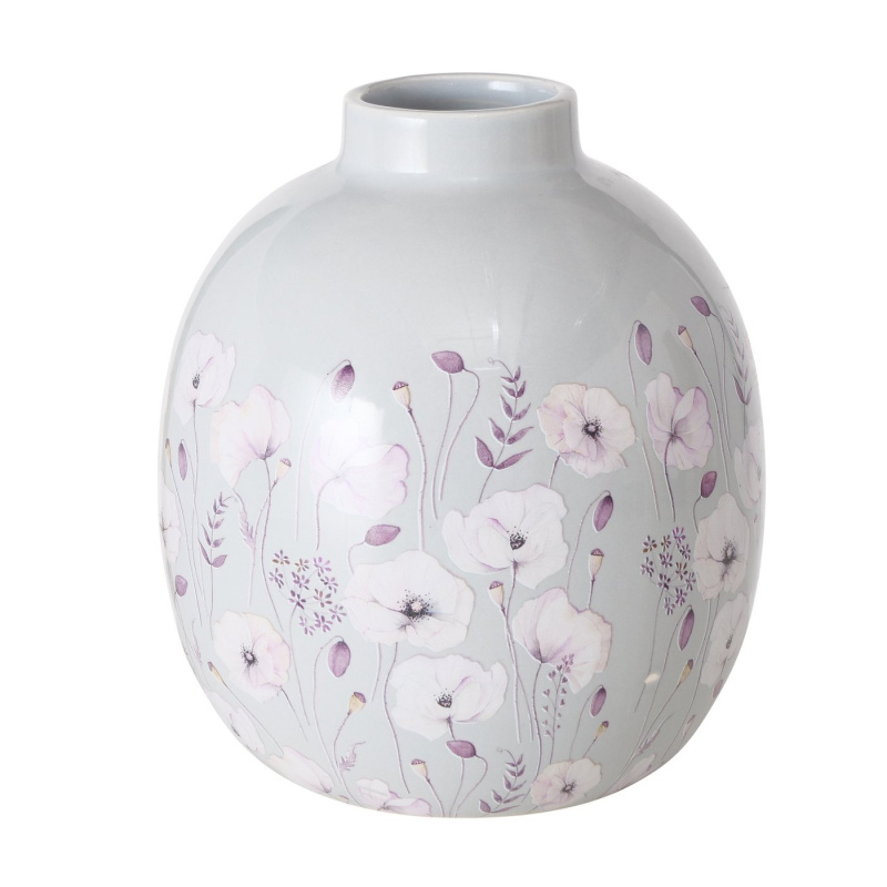 Boltze Home Keramická váza s malovanými květinami, SARAH, 17 cm vícebarevný