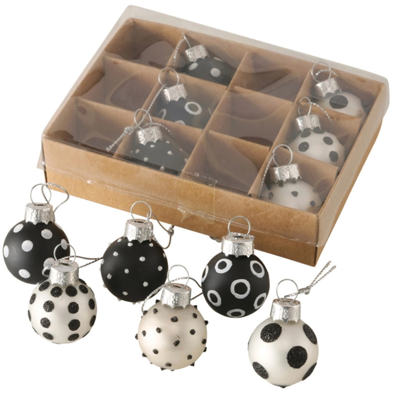 Boltze Home Vánoční koule Pattern, 12dílná