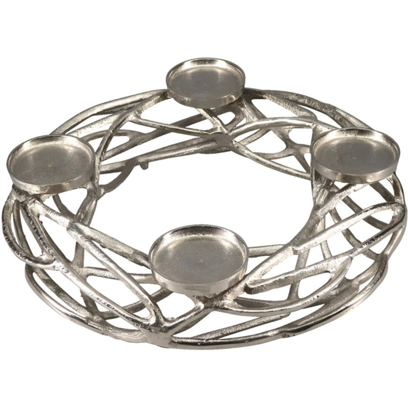 Boltze Home Svícen Ringval, stříbrný