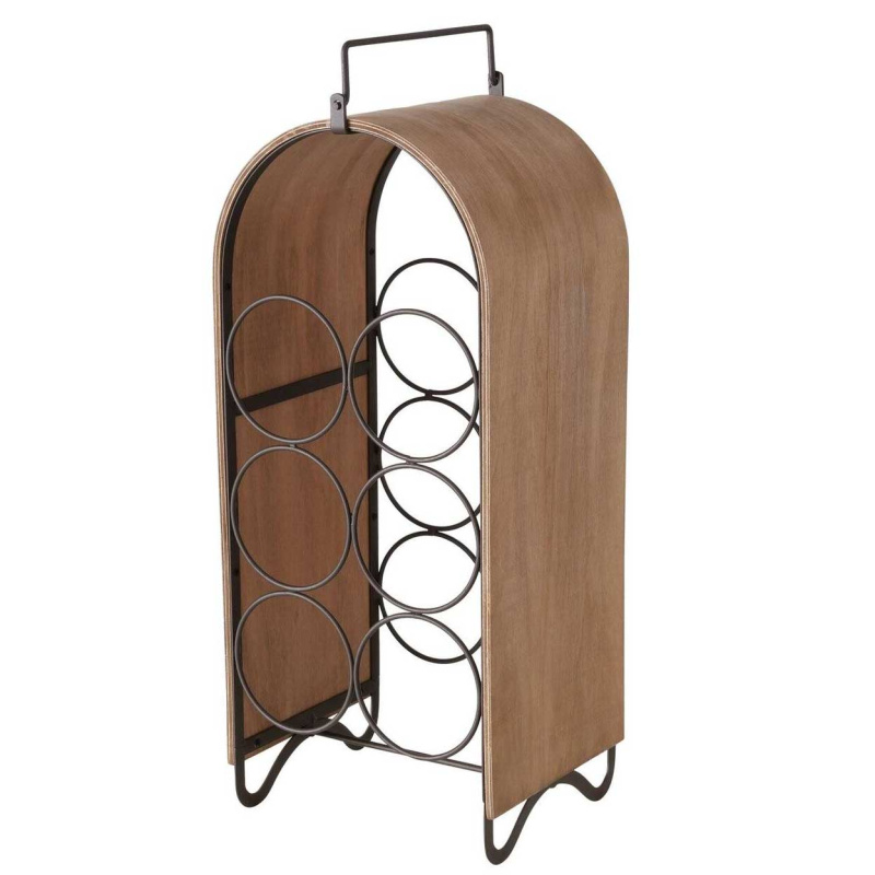 Boltze Home Stojan na víno loft CHIANTI, na 6 láhví, 50 cm hnědá