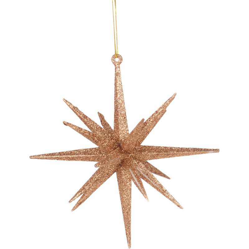 Boltze Home Závěsná dekorace hvězda Tove, měděná, pr. 15 cm