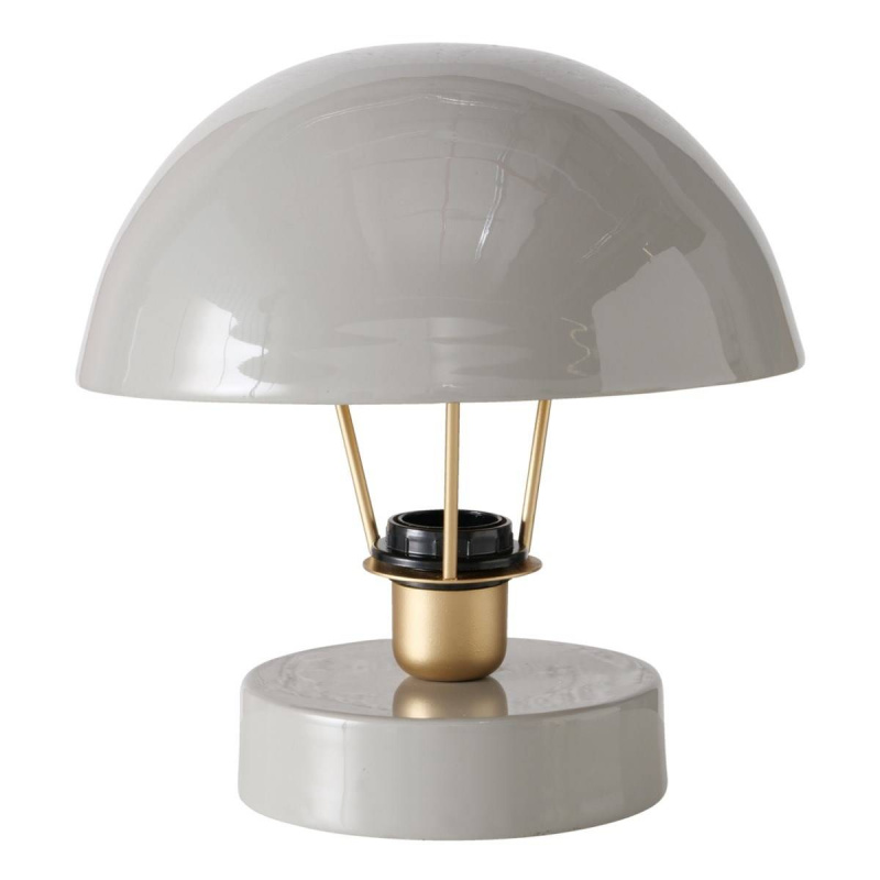 Boltze Home Kovová stolní lampa Clover, šedivé stínítko, O 25 cm šedá