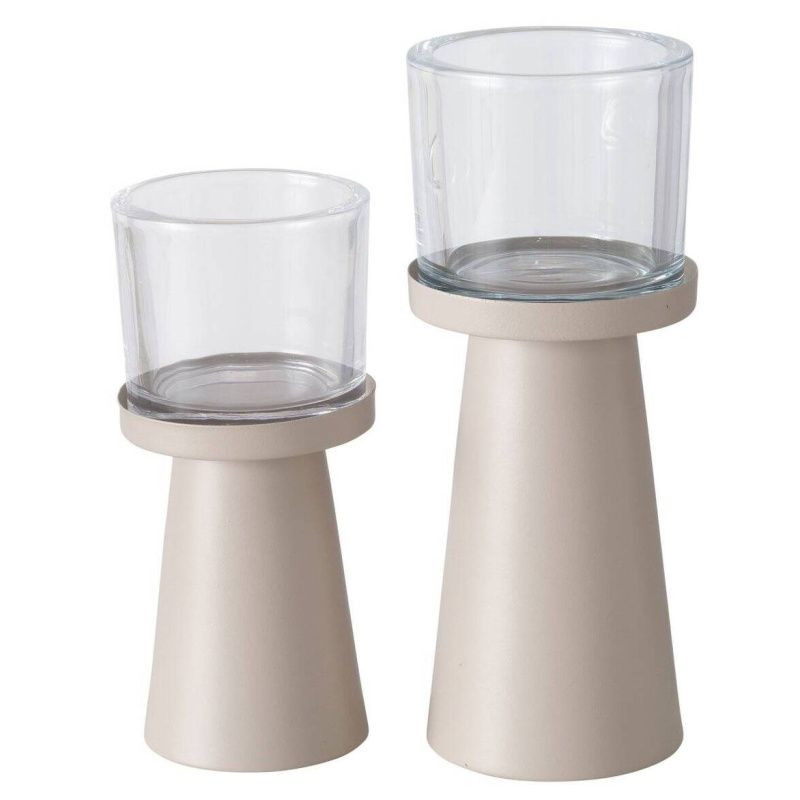 Boltze Home Moderní svícny PIUS, 2 ks, béžové béžová