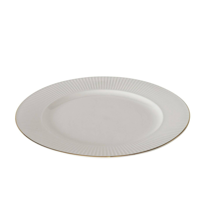 Boltze Home Obědový talíř KELLY, porcelánový, Ø 26,5 cm bílý