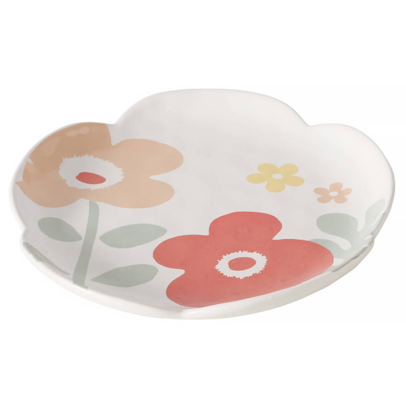 Boltze Home Talíř ve tvaru květiny CRYSANTO, keramický, ⌀ 21 cm vícebarevná