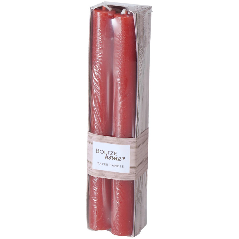 Boltze Tyčová svíčka Melia červená, výška 20 cm, 4 ks