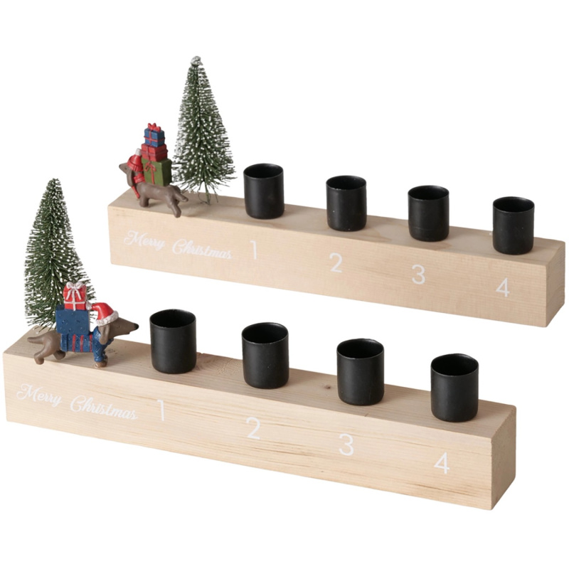 Boltze Svícen Waldi, advent, různé druhy, délka 28 cm, 1 ks