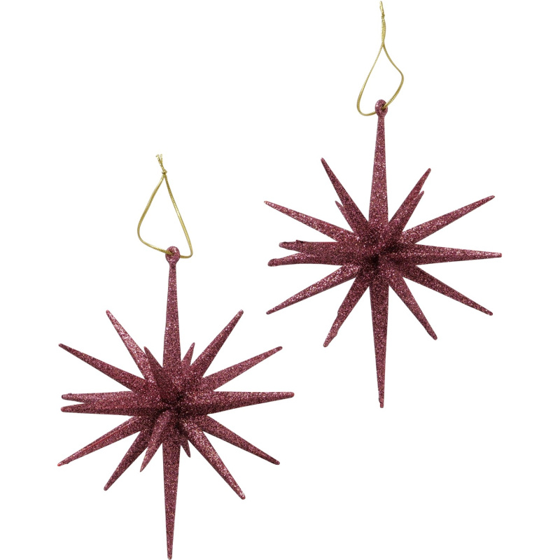 Boltze Závěsná dekorace Tove tmavě růžová, různé druhy, 15 x 15 cm, 1 ks