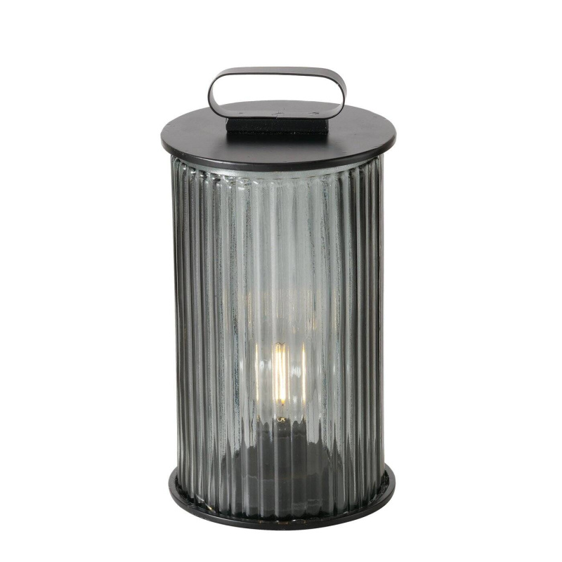 Boltze Home Lucerna SPARGO, rýhované sklo, černá černá