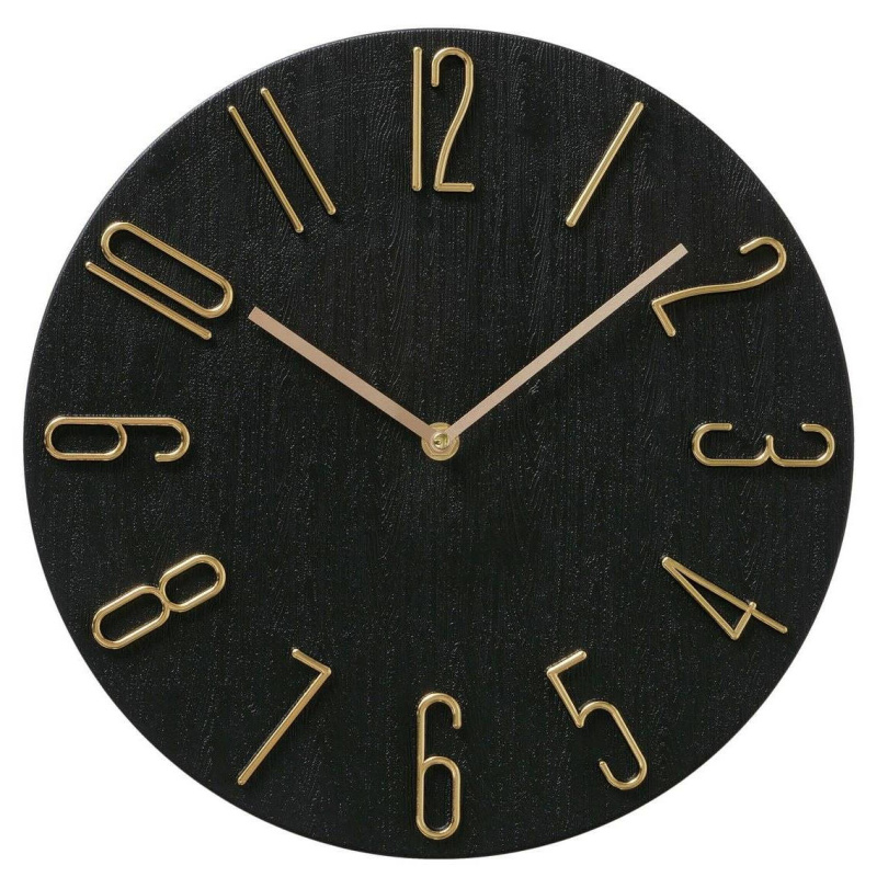 Boltze Home Nástěnné hodiny loft TEMPO, ? 30 cm černá