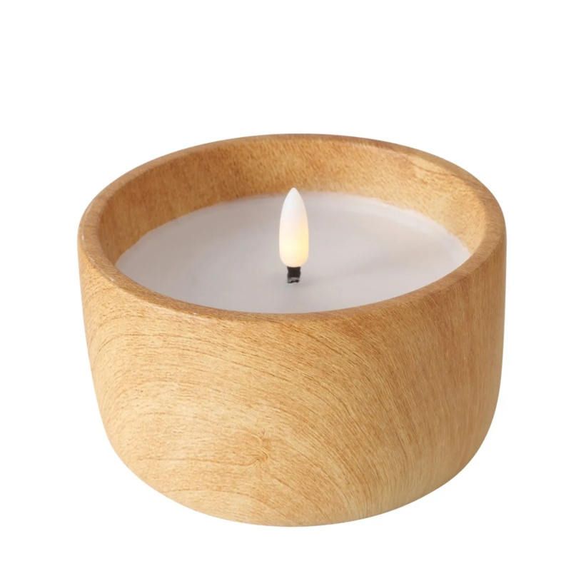 Boltze Home Vosková svíčka LED, YUNA, 8 cm béžová