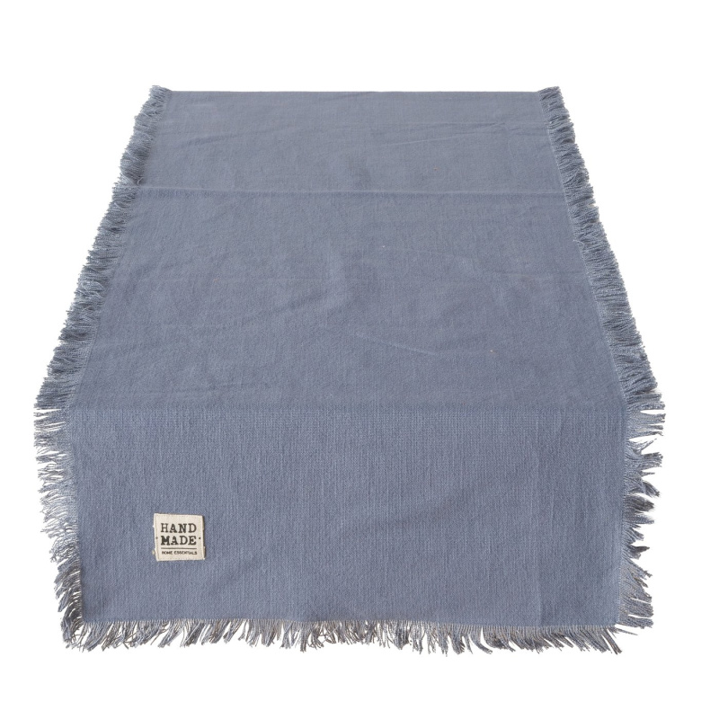 Boltze Home Dekorativní běhoun z bavlny, 140 cm, LENEA, modrý modrý