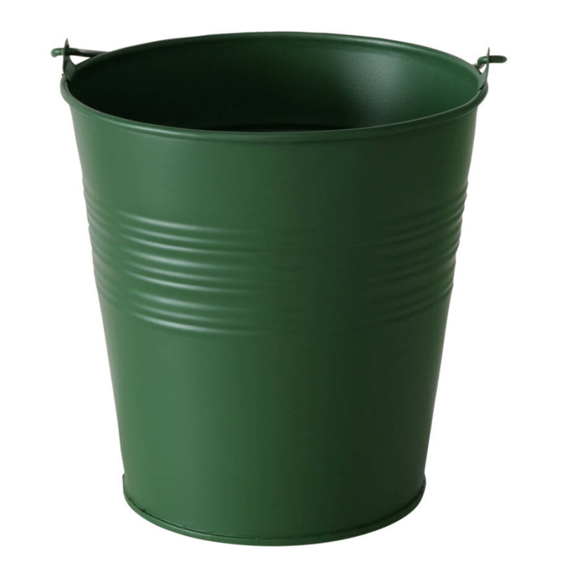 Boltze Garden Květináč na balkon LINGO, kbelík, zinková, Ø 15 cm zelená