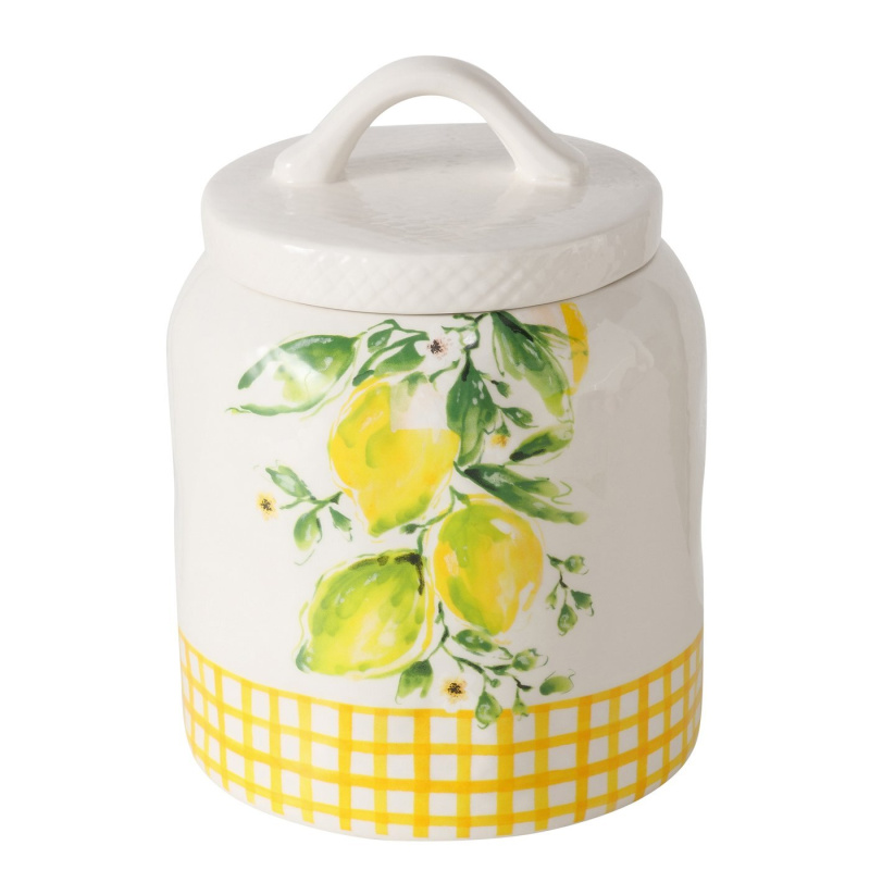 Boltze Home Keramická kuchyňská dóza se vzorem citron, LEMONY vícebarevný