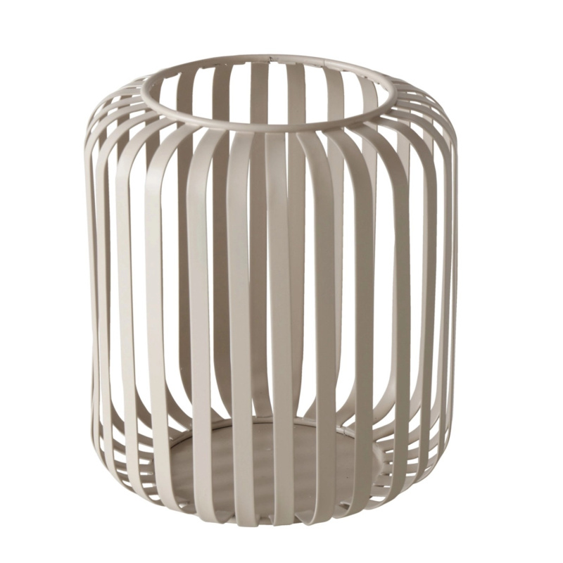 Boltze Home Kovová lucerna VIKI, béžová, 15 cm béžová