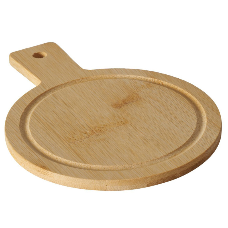 Boltze Home Bambusové prkénko, BALDO, Ø 14 cm béžová