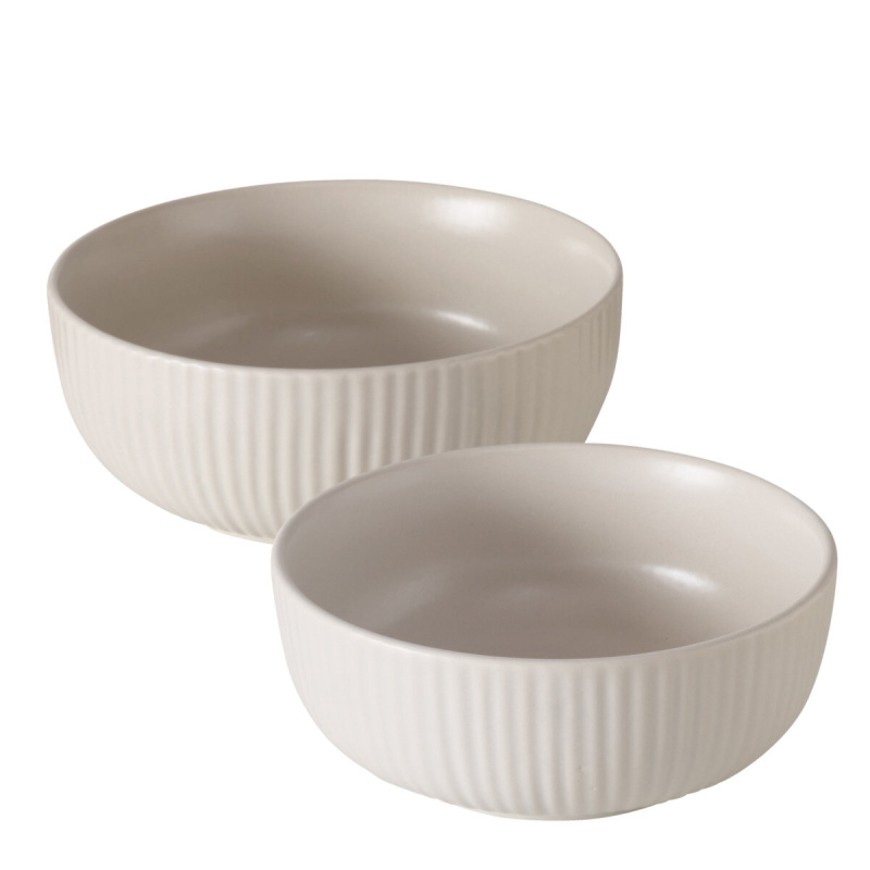 Boltze Keramické misky ENSA, 2 ks, Ø 18,5-22 cm béžová