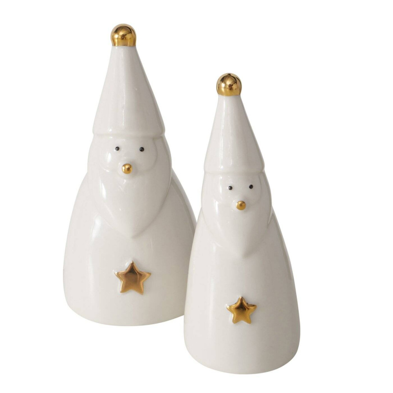 Boltze Home 2 poercálnové figurky JELKI, bílí Mikulášové bílá