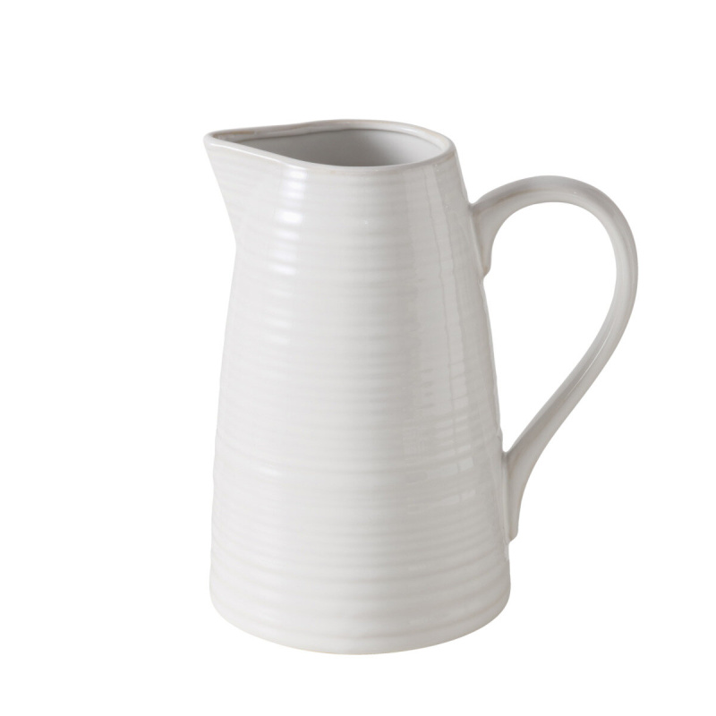 Boltze Keramický džbán JONAH, výška 23,5 cm bílá
