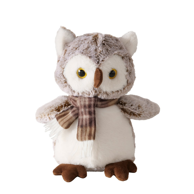Boltze Home Plyšák Daximo, sova, 25 cm šedá