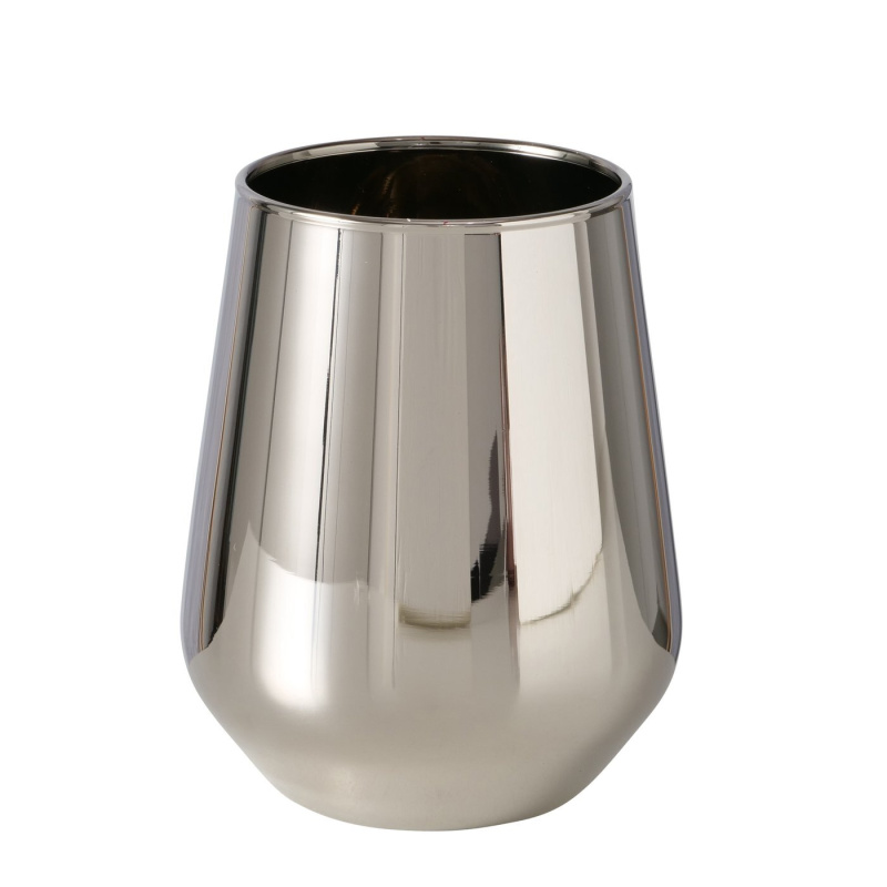 Boltze Home Lesklá sklenice, ADORA, 425 ml stříbrný
