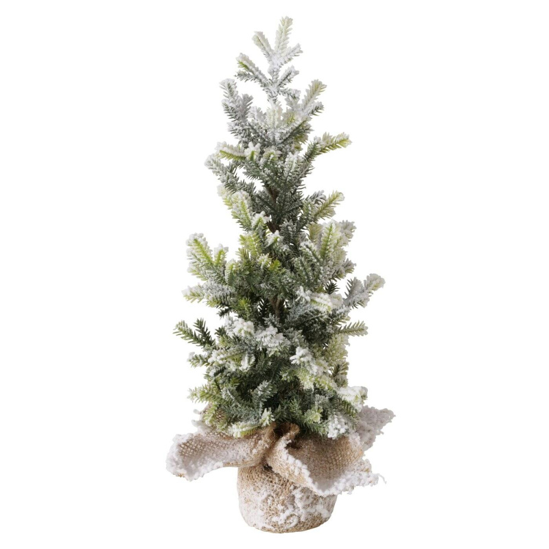 Boltze Home Úmělý vánoční stromeček v jutovém květináči TANNE, 40 cm vícebarevná
