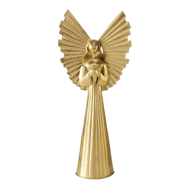Boltze Home Zlatá kovová figurka NURIEL, vysoký anděl 54 cm zlatý