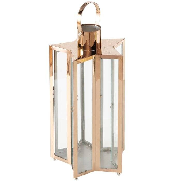 Boltze Home Lucerna ve tvaru hvězdy ESTRELLA, 41,5 cm, rose gold barva růžová