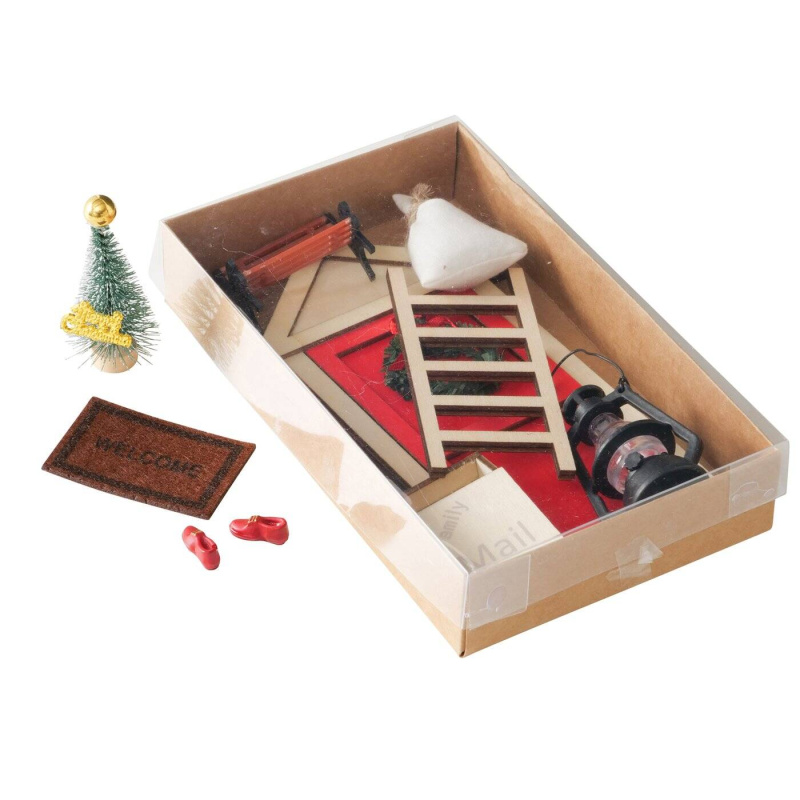 Boltze Home Skřítkové dveře DIY, nástěnná dekorace, 17 cm vícebarevná