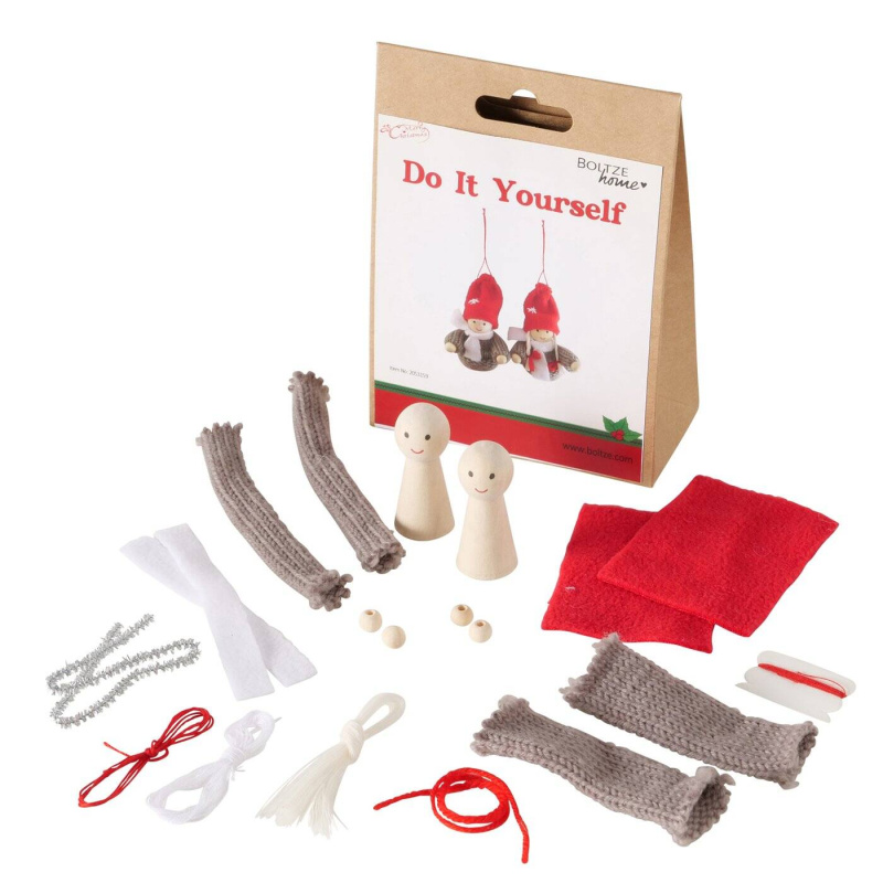 Boltze Home DIY sada pro tvorbu vlastních dekorací, 2 postavy vícebarevná