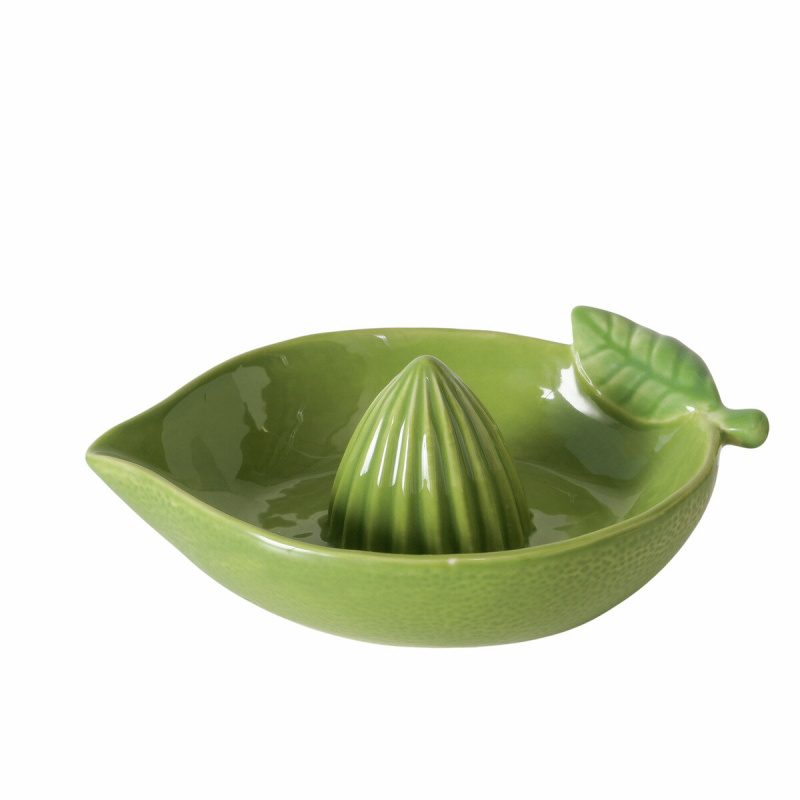 Boltze Ruční lis na citrusy LIME, porcelán, 200 ml, zelený zelená
