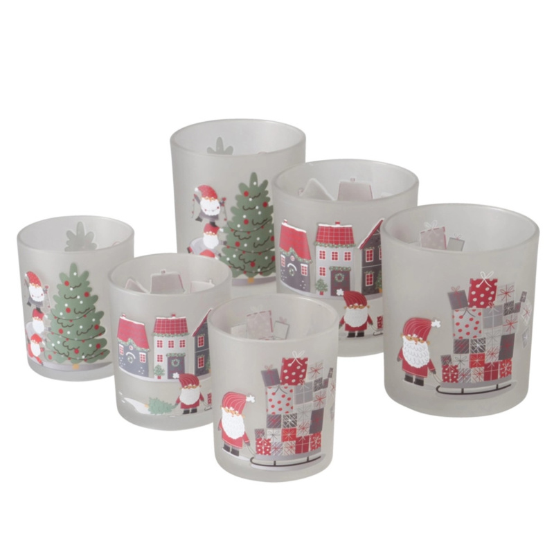 Boltze Svícen Monti různé druhy pr. 7 x 8,3 cm, 2 ks