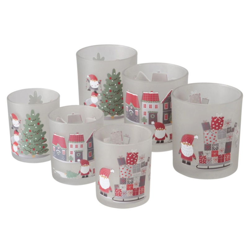 Boltze Svícen Monti různé druhy pr. 9 x 10,3 cm, 2 ks